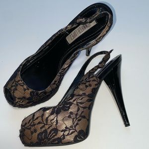 Jennifer Lopez Platform Heels Open Toe Size 6.5